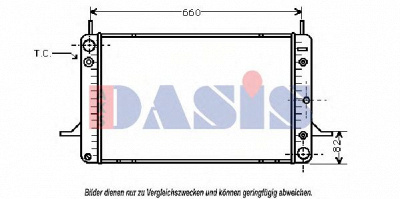 AKS DASIS 090460n -  Радиатор, охлаждение двигателя